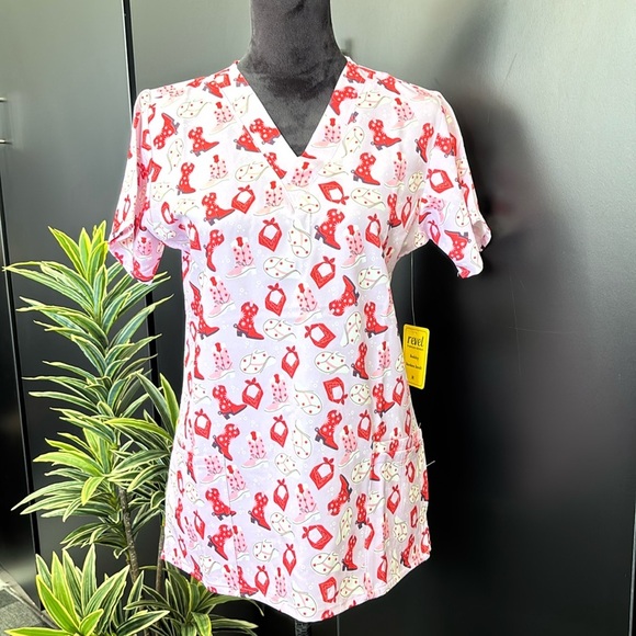 Revel Scrub Bobby Bandana Bandit V-neck,premium stretch,front patch pockets - Picture 1 of 11